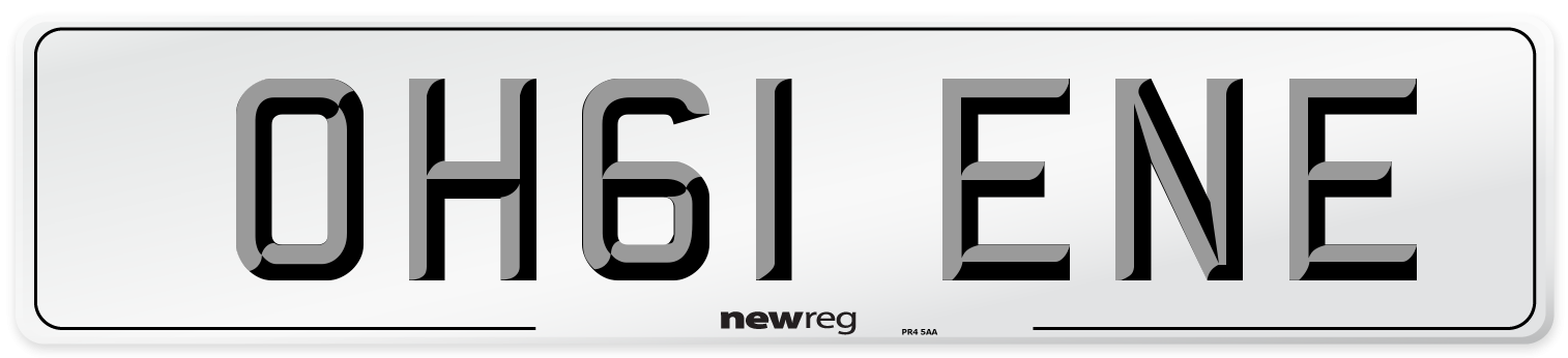 OH61 ENE Number Plate from New Reg